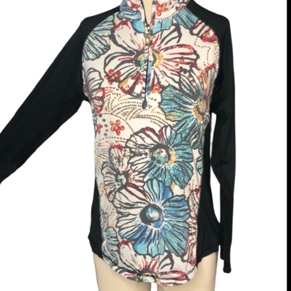 SanSoleil Golf/Tennis Long Sleeve Polo Sz S